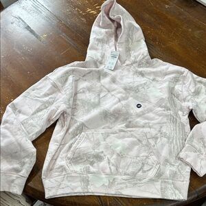 Hollister Kids Hooded Pullover Sweatshirt - Light Pink Camo